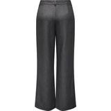 Only - Onlhattie Hw Pleat Mel Str Pant - Broek - Dark Grey Melange