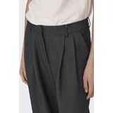 Only - Onlhattie Hw Pleat Mel Str Pant - Broek - Dark Grey Melange
