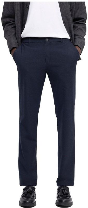 Selected - Slim-robert Broek - Grijs - 50% Polyester - Gerecycled