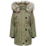 Kogiris - Parka - Lange Mouwen - Afneembare Capuchon - Polyester Voering - Winterjassen