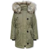 Kogiris - Parka - Lange Mouwen - Afneembare Capuchon - Polyester Voering - Winterjassen