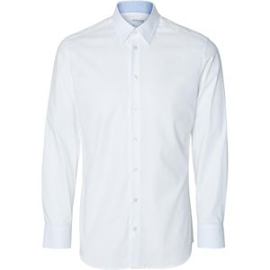SELECTED HOMME Slim Fit Overhemd SLHSLIMSOHO met All Over Print Wit