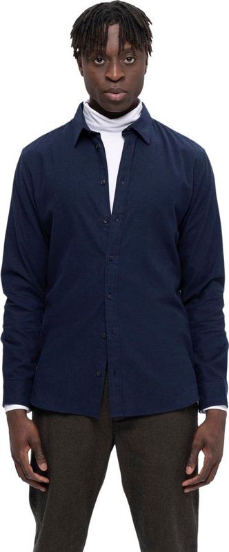 SELECTED HOMME - Slimowen - Vrijetijdsoverhemd - Effen - Slim Fit - Puur Katoen