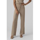 VERO MODA - Broek - Sand - Gevoerde Zoom - High Waist - Gerecycled Materiaal