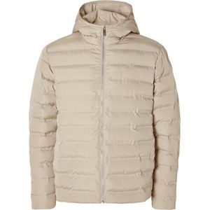 Selected - Heren Jas zomer Barry Quilted Hooded Jacket Pure Cashmere - Beige