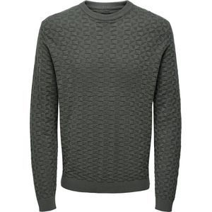 Only & Sons - Sweater - Olijfgroen - 100% Katoen