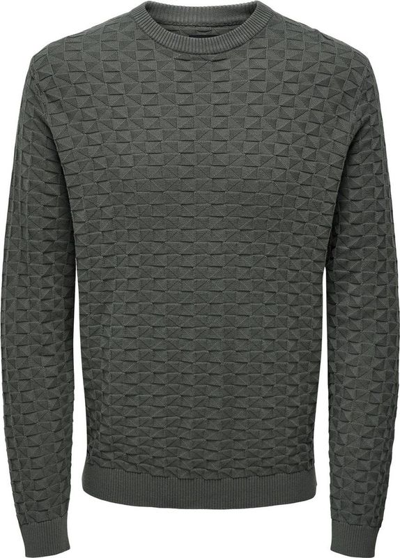 ONLY & SONS - Gebreide Pullover - Groen - Lange Mouwen