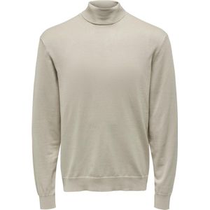 Only & Sons Trui Onswyler Life Reg 14 Roll Knit Noos 22020879 Silver Lining Mannen