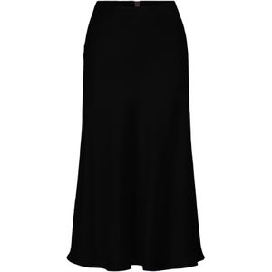 Yas - Pella - Rok - Groen - Polyester Satijn - Elastische Tailleband