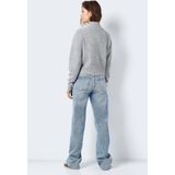 Noisy may Trui Nmnella High Neck Crop Knit Fwd 27026915 Medium Grey Melange Dames