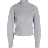 Noisy may Trui Nmnella High Neck Crop Knit Fwd 27026915 Medium Grey Melange Dames