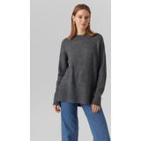 Vero Moda - Vmlefile - Trui - Medium Grey Melange - Oversized