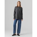 Vero Moda - Vmlefile - Trui - Medium Grey Melange - Oversized