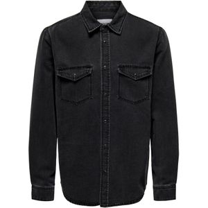 Only & Sons - ONSBANE DENIM - Overhemd - Grijs - Regular Fit