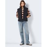 Noisy may Nmdalcon S/L Short Vest Noos gewatteerd vest voor dames, zwart/wit, 38