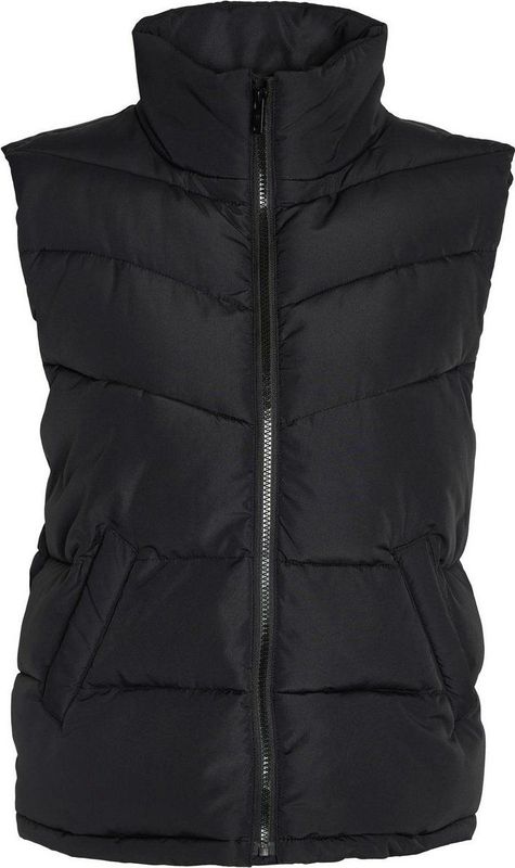 Noisy may Nmdalcon S/L Short Vest Noos gewatteerd vest voor dames, zwart/wit, 38