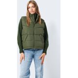 Kombu Green - Winterjas - Gewatteerde Stof - Hoog Te Sluiten Kraag