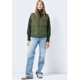 Kombu Green - Winterjas - Gewatteerde Stof - Hoog Te Sluiten Kraag