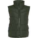 Kombu Green - Winterjas - Gewatteerde Stof - Hoog Te Sluiten Kraag