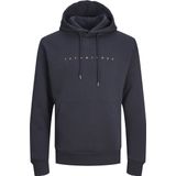 JACK & JONES PLUS SIZE Hoodie Plus Size met Printopdruk Donkerblauw