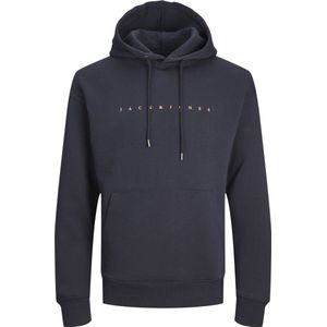 JACK&JONES PLUS JJESTAR JJ SWEAT HOOD NOOS Heren Trui - Blauw - Katoen