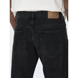 EDGE - Regular Fit Jeans - Licht Verwassen Dark Denim Look - Katoen