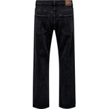EDGE - Regular Fit Jeans - Licht Verwassen Dark Denim Look - Katoen