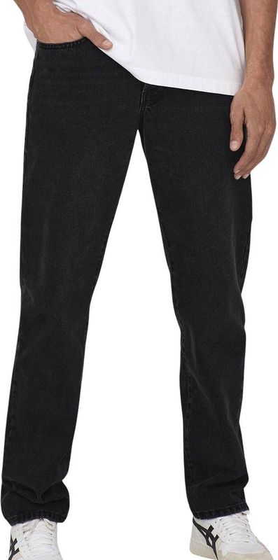 ONLY & SONS Regular-fit-Jeans Jeans Straight Fit ��– Klassische Herrenjeans mit geradem Schnitt ONSEDGE STRAIGHT BLACK 6985 TAI DNM NOOS