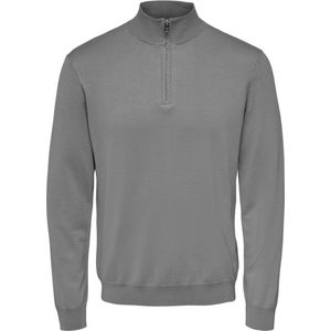 ONLY & SONS - Onswyler Life Reg 14 - Gebreide Trui - Grijs - Halve Ritssluiting