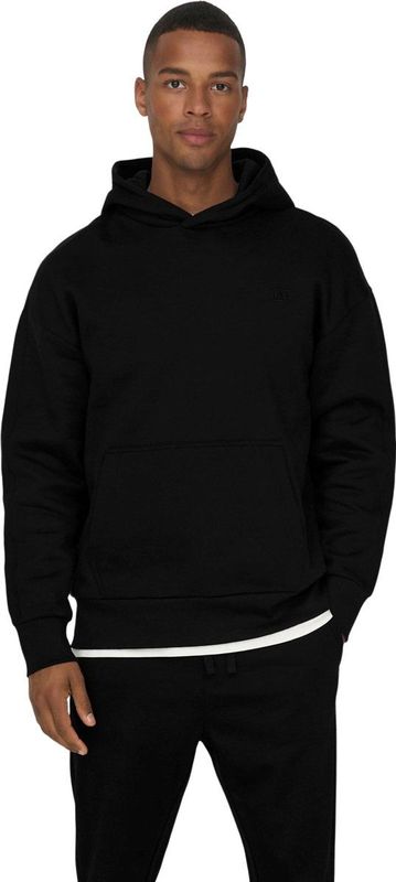 Only & Sons Trui Onsdan Life Rlx Heavy Sweat Hoodie 22026661 Black Mannen