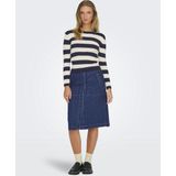 JDY - Gebreide Pullover - Zwart - Flat-Knit - O-Hals - Lange Mouwen