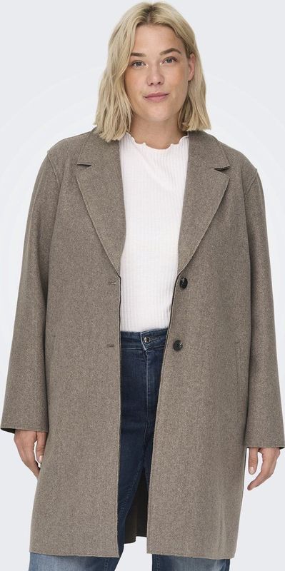 ONLY CARMAKOMA - Jas - Omkeerbaar - Knoopsluiting - Voorzakken - Lang