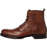 Bestseller A/S Jfwshaun Leather Boot Sn veterlaarzen voor heren, cognac, 43 EU