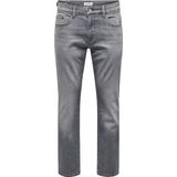 Only & Sons Weft Regular One Mgd 7572 Dcc Jeans Grijs 32 / 32 Man