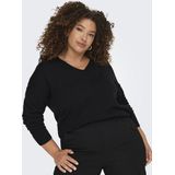 ONLY CARMAKOMA CARMARGARETA LS Pullover - Zwart - Grote Maten