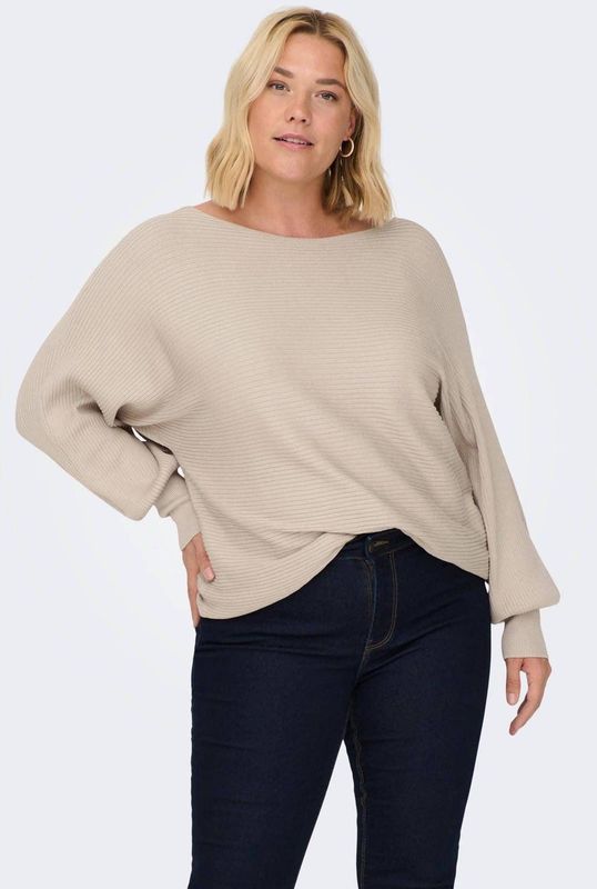 ONLY CARMAKOMA - Gebreide Pullover - Zwart - Knit Fit