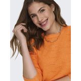 ONLY - ONLLOLLI - Gebreide Damestrui - Russet Oranje - Melange