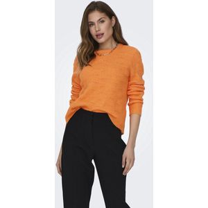 ONLY - ONLLOLLI - Gebreide Damestrui - Russet Oranje - Melange