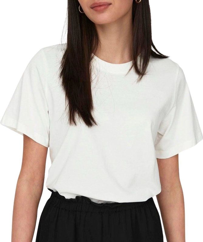 JDY - T-shirt - Katoen - O-hals - Korte Mouwen - Regular Fit