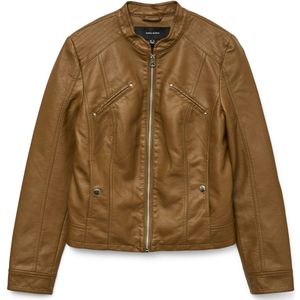 Vero Moda - VMFAVODONA COATED JACKET NOOS - Leren Jas - Bruin