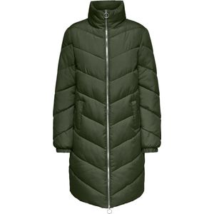JACQUELINE de YONG JDYNEWFINNO Gewatteerde jas voor dames, Forest Night/Detail: zilveren rits, XS