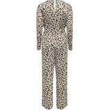 Only - Onlpauline ss wrap - Jumpsuit - Zand Dessin