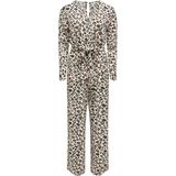 Only - Onlpauline ss wrap - Jumpsuit - Zand Dessin