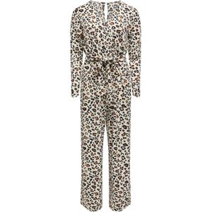 Only - Onlpauline ss wrap - Jumpsuit - Zand Dessin