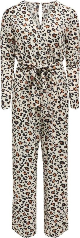 Only - Onlpauline ss wrap - Jumpsuit - Zand Dessin