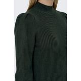 Only - Onlkatia - Jurk - Donkergroen - Korte Sweater Dress