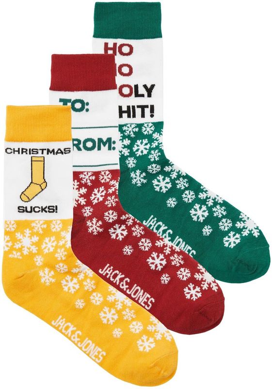 Jack & Jones - Sokken - Kerst - Rio Red - 3-Pack
