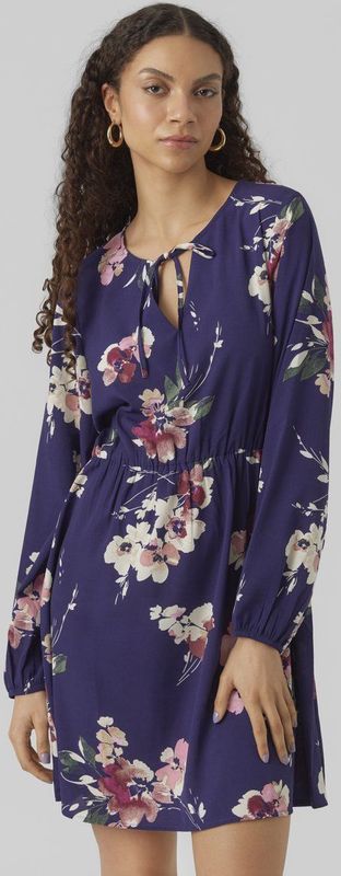 Vmshilah - Korte Jurk - Regular Fit - Geknoopte Kraag - Lange Mouwen