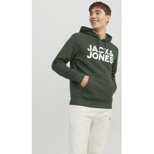 JACK & JONES - Hoodie - Groen - 61% Gerecycled Polyester, 39% Katoen