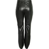 Broek - Effen - Imitatieleder - High Waist - Regular Pasvorm